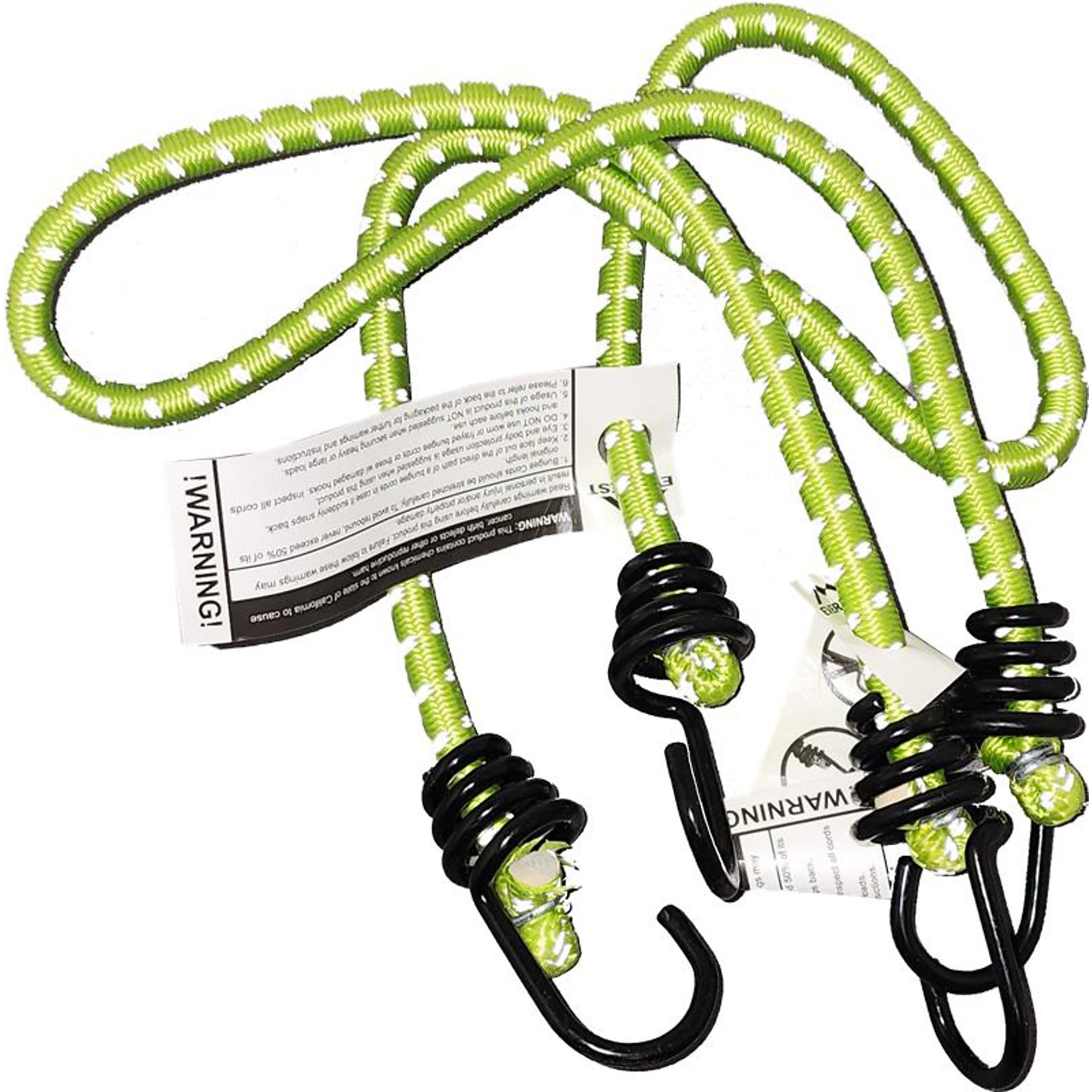 Kuma, 24in. Round Bungee 2pk., Reflective, Coated Hooks, Straps (qty.) 2 Model# GR0224-R